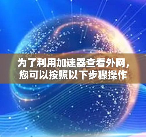 为了利用加速器查看外网，您可以按照以下步骤操作