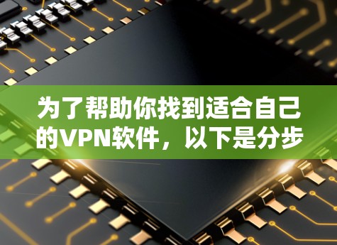为了帮助你找到适合自己的VPN软件,以下是分步骤的推荐和建议 为了帮助你找到适合自己的VPN软件,以下是分步骤的推荐和建议