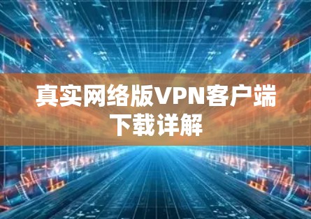 真实网络版VPN客户端下载详解
